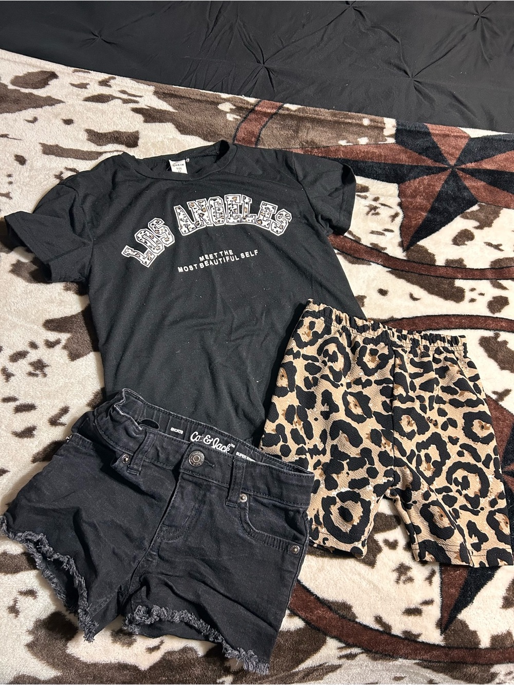 Los Angeles Graphic Tee for Kids - Black